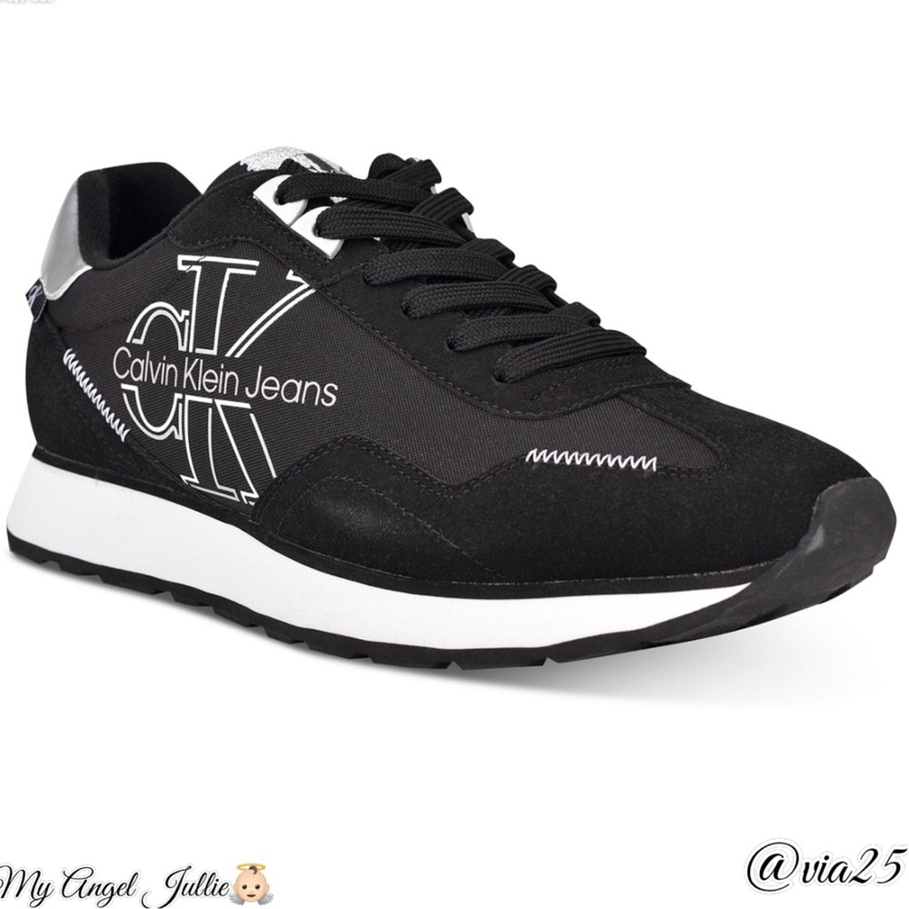 Calvin Klein Men’s Eden Sneakers
Size: 10 1/2 Color: Black/White